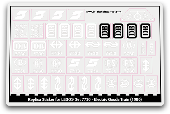 Replacement Sticker for Set 7730 - Electric Goods Train