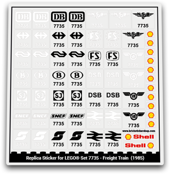 Replacement Sticker for Set 7735 - Freight Train
