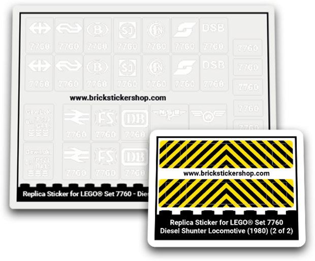 Replacement Sticker for Set 7760 - Diesel Shunter Locomotive