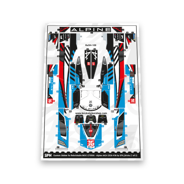 Custom Sticker - Alpine A424 2026 NR36 by SFH_Bricks
