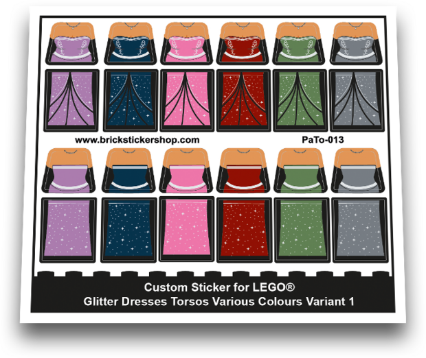 Glitter Dresses Various Colours Variant 1 - PaTo-013 - Afbeelding 1