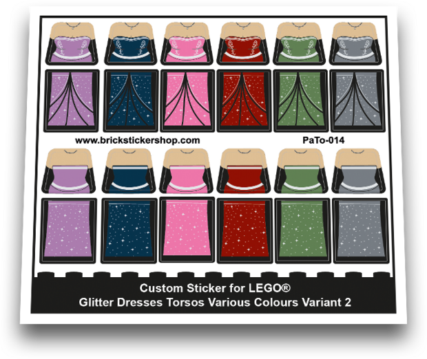 Glitter Dresses Various Colours Variant 2 - PaTo-014 - Afbeelding 1