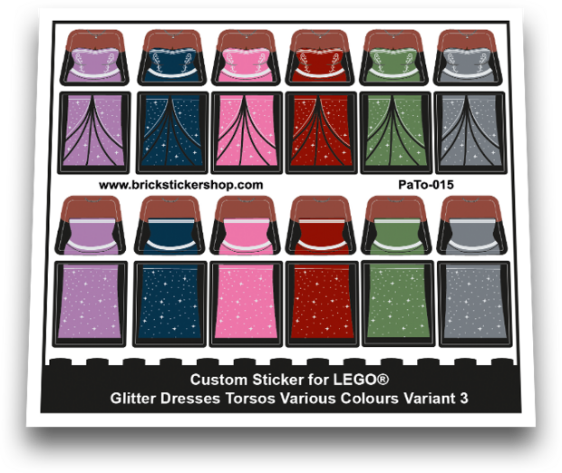 Glitter Dresses Various Colours Variant 3 - PaTo-015 - Afbeelding 1