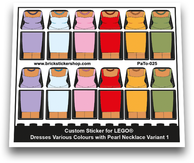 Dresses Various Colours with Pearl Necklace Variant 1 - PaTo-025 - Afbeelding 1