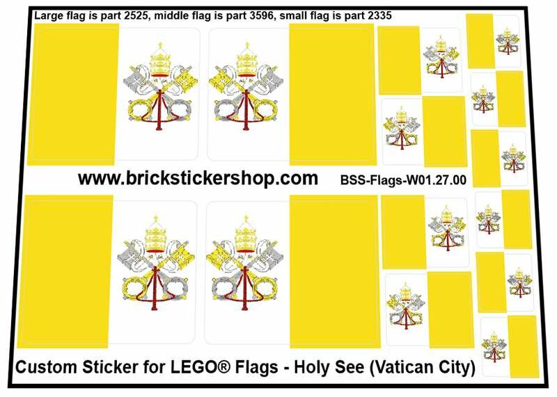 Custom Sticker - Flags - Flag of the Holy See (Vatican City)
