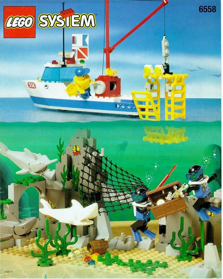Replica Sticker voor Set 6558 - Shark Cage Cove