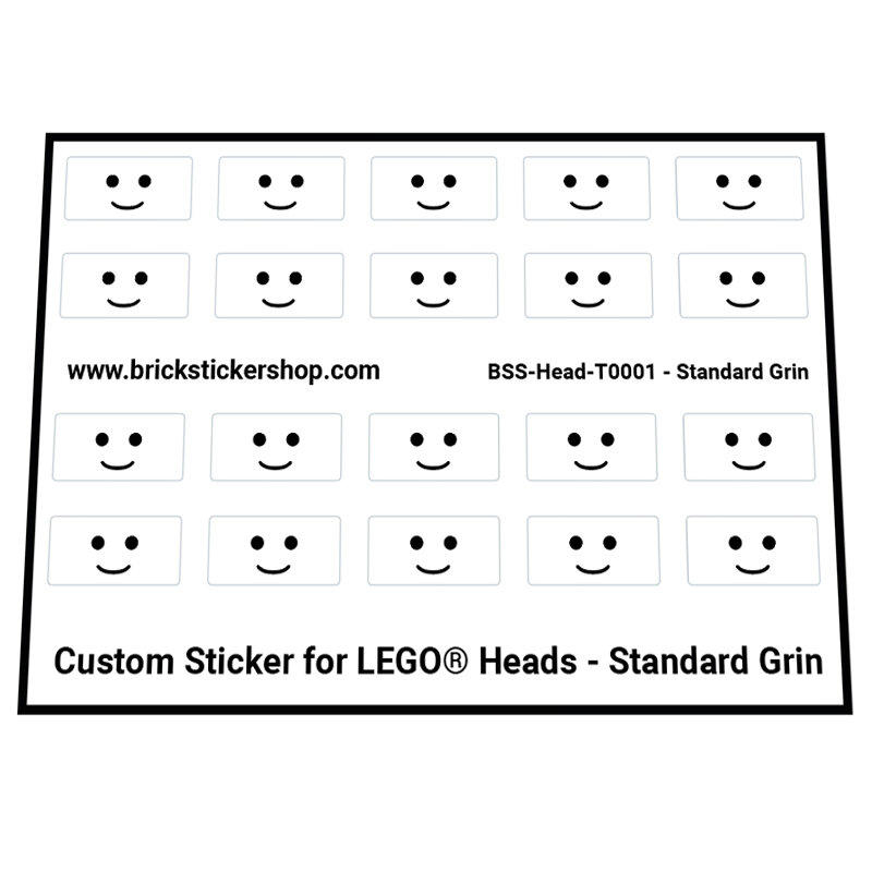 Lego head decals deals