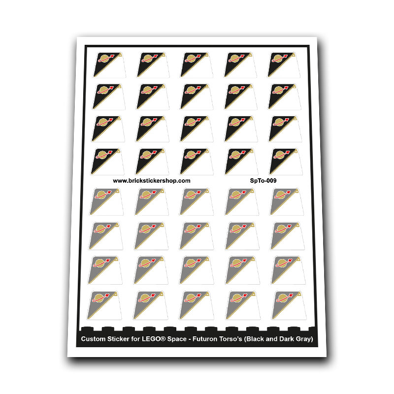 Custom Sticker - Futuron Torso&#039;s (Zwart en Donker Grijs