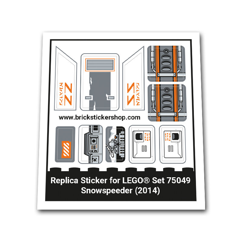 Snowspeeder Brickstickershop BrickStickerShop
