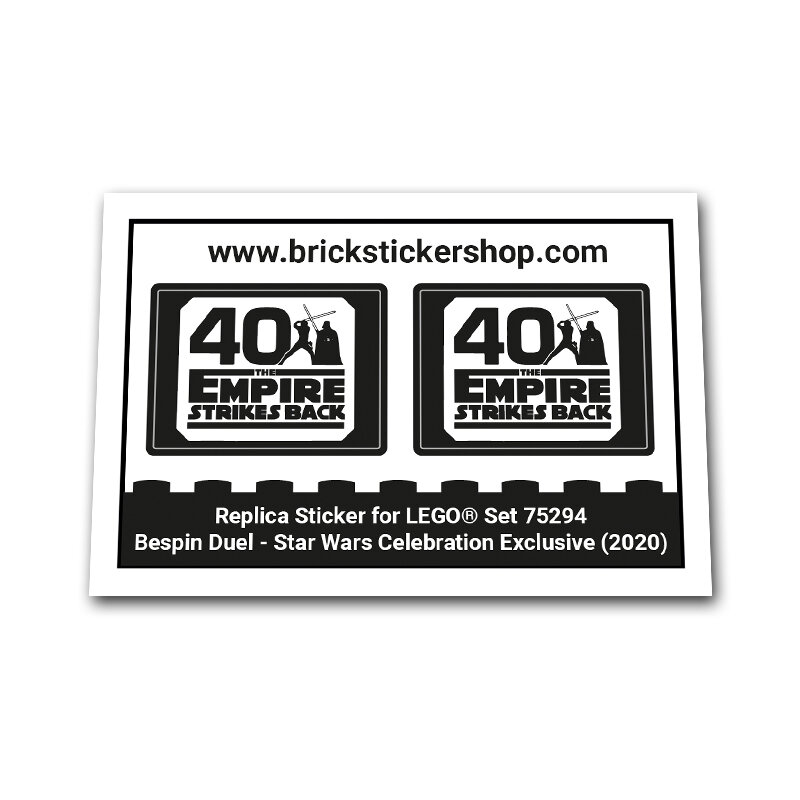 Replica Sticker voor Set 75294 - Bespin Duel - Star Wars Celebration Exclusive