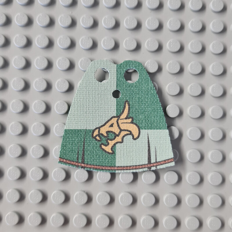 Custom Cloth - Standard Cape with Gold Dragon on Dark Green Pattern