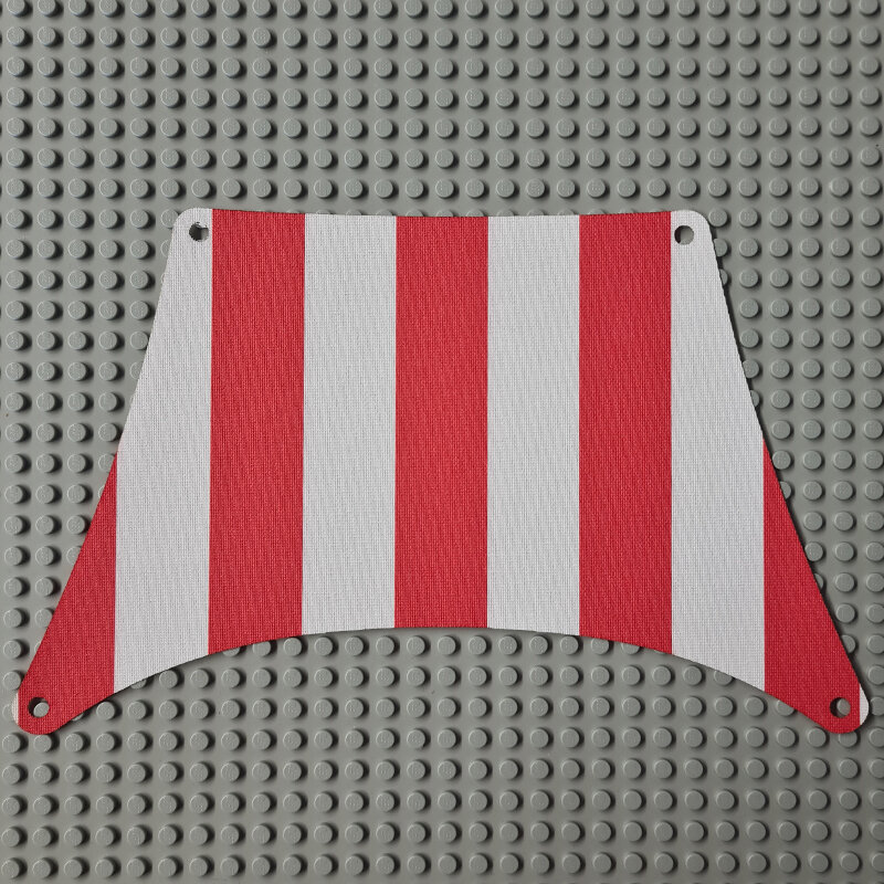 Replica Sailbb04 - Cloth Sail 27 x 17 Top with Red Thick Stripes Pattern