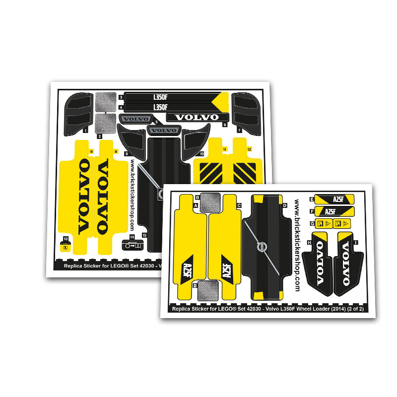 Replica Sticker voor Set 42030 - Volvo L350F Wheel Loader