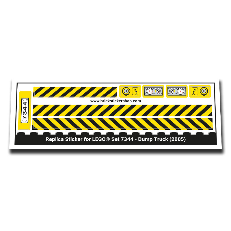 Replica Sticker voor Set 7344 - Dump Truck