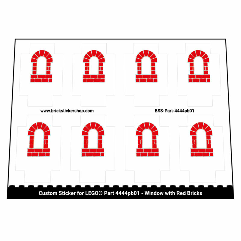 Stickers for Part 4444pb01 - Window with Red Bricks