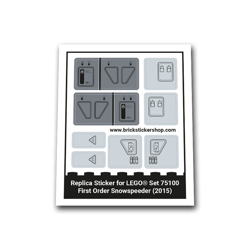 Replica Sticker voor Set 75100 - First Order Snowspeeder