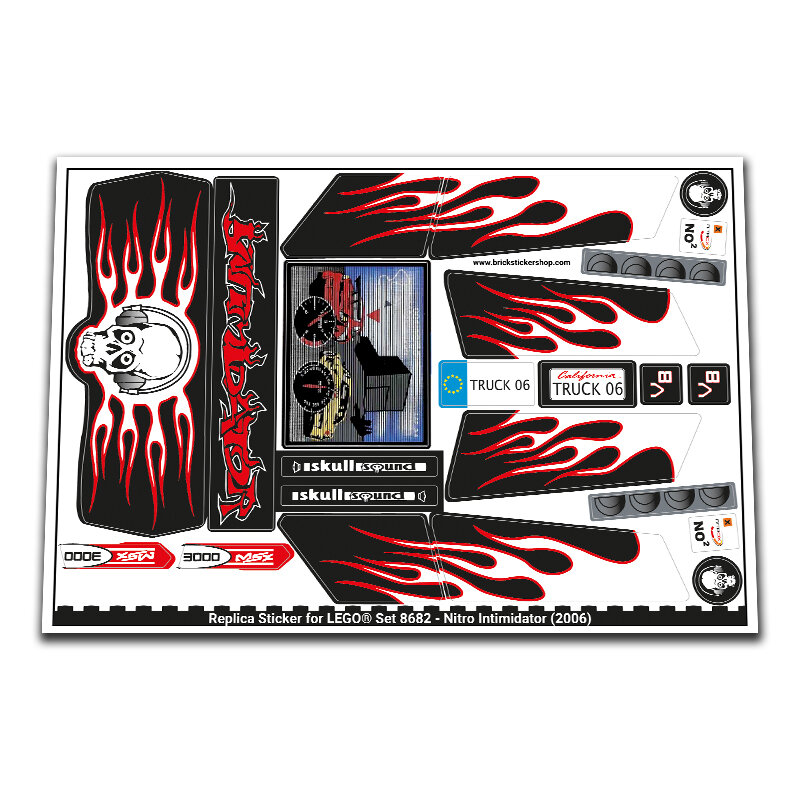 Replica Sticker voor Set 8682 - Nitro Intimidator