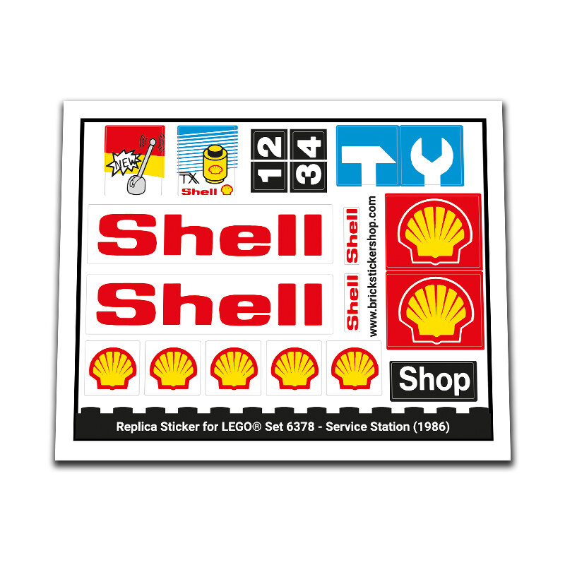 Replica Sticker voor Set 6378 - Service Station