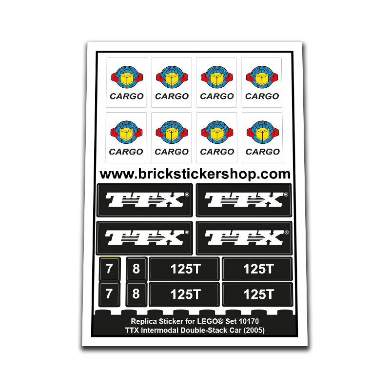 Replacement Sticker for Set 10170 - TTX Intermodal Double-Stack Car