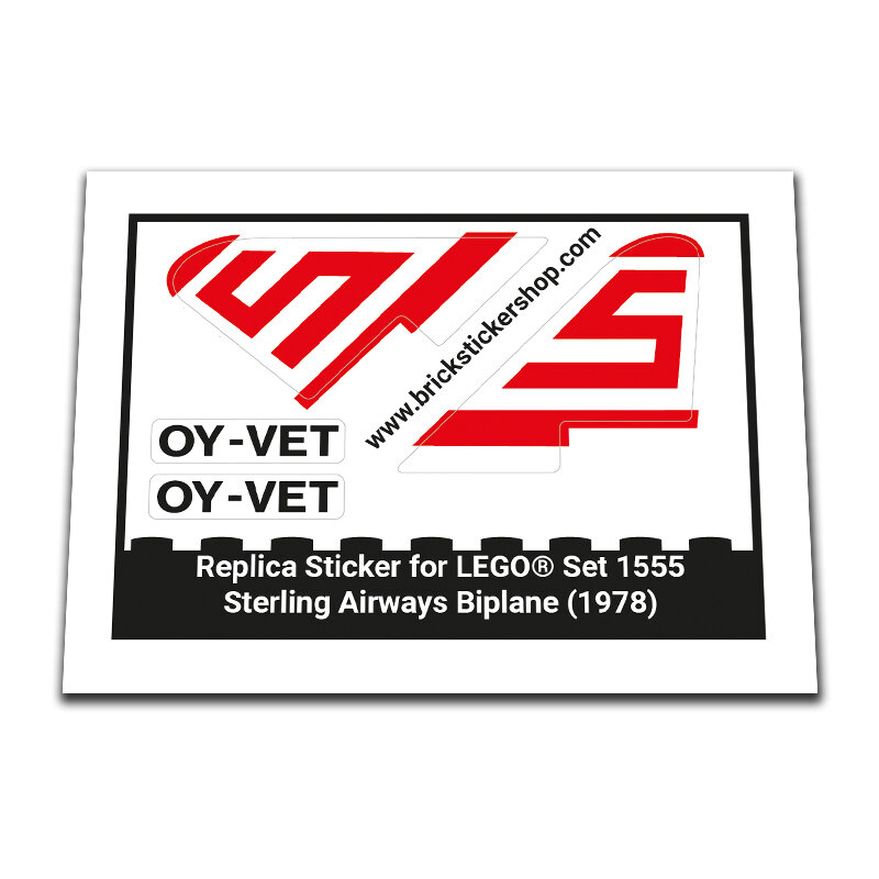 Replacement Sticker for Set 1555 - Sterling Airways Biplane