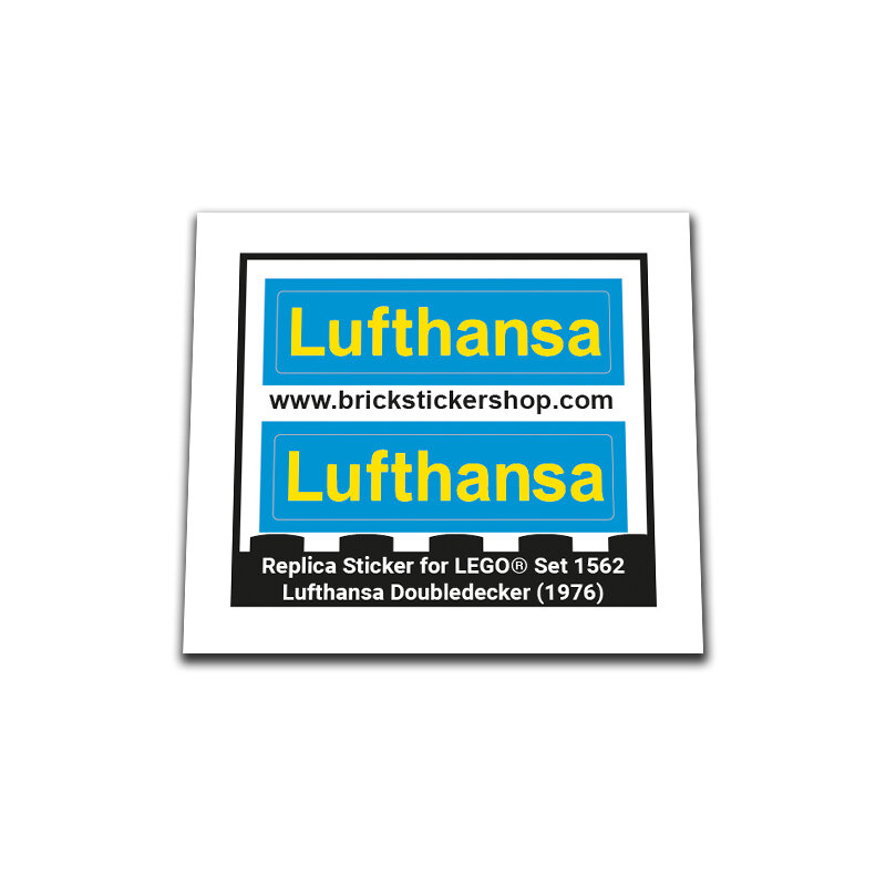 Replica Sticker voor Set 1562 - Lufthansa Doubledecker