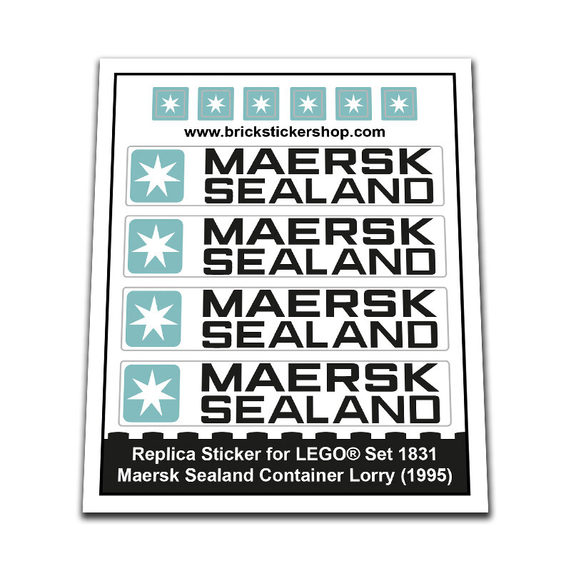 Replica Sticker voor Set 1831 - Maersk Sealand Container Lorry