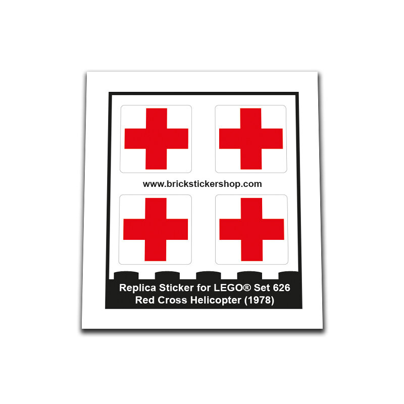 Replica Sticker voor Set 626 - Red Cross Helicopter