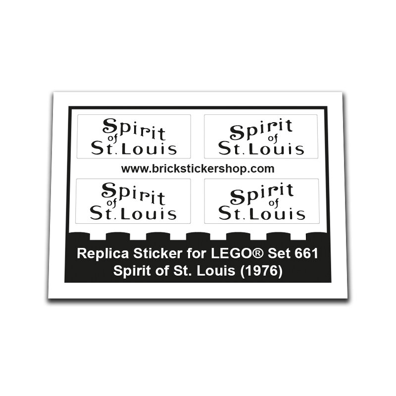 Replacement Sticker for Set 661 - Spirit of St. Louis
