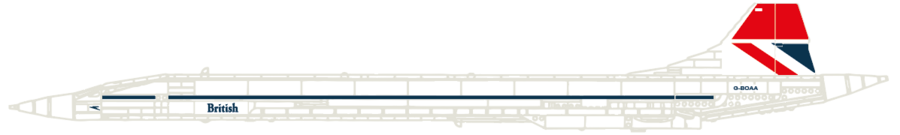 Alternatieve Sticker voor Set 10318 - Concorde (Version 01, British Airways - 1980-1984)