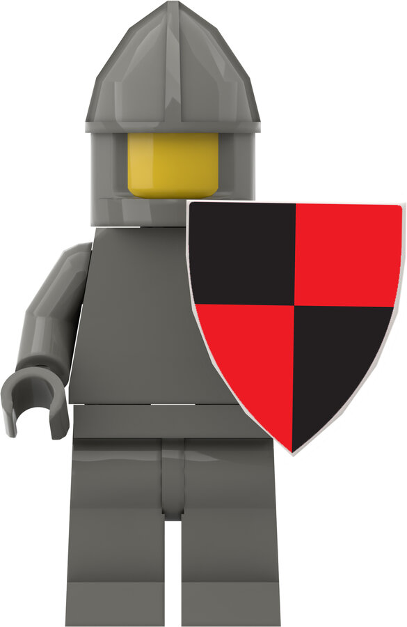 Custom Sticker - Black &amp; Red Triangular Shields