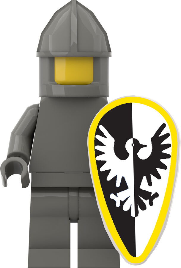 Custom Sticker - Black Falcon Ovoid Shields (Yellow)