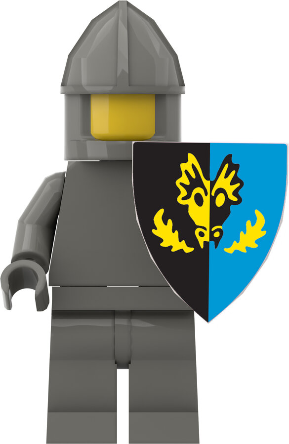 Custom Sticker - Dragon Face breathing Fire Triangular Shields (Blue)