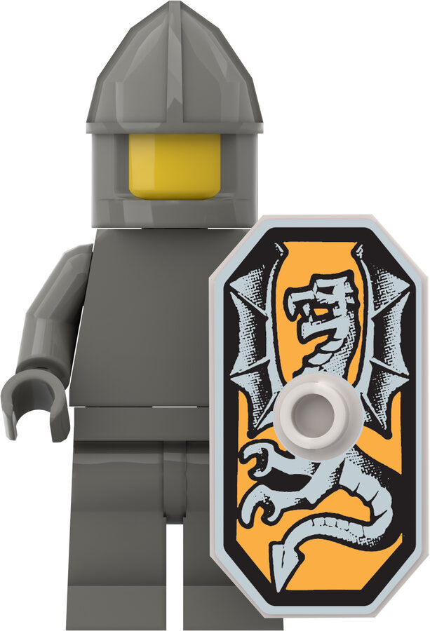 Custom Sticker - Silver Dragon Octagonal Shields