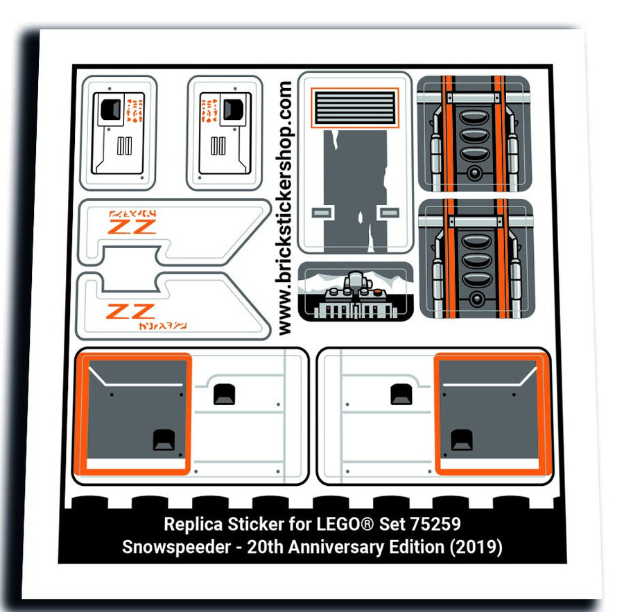 Replacement Sticker for Set 75259 - Snowspeeder - 20th Anniversary Edition