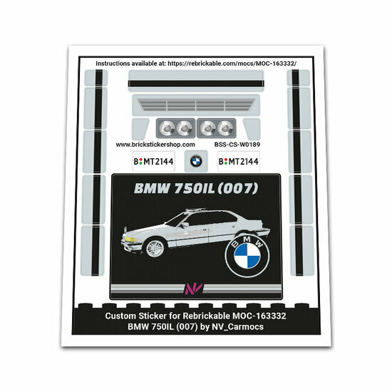 Custom Sticker - BMW 750IL (007) door NV_Carmocs
