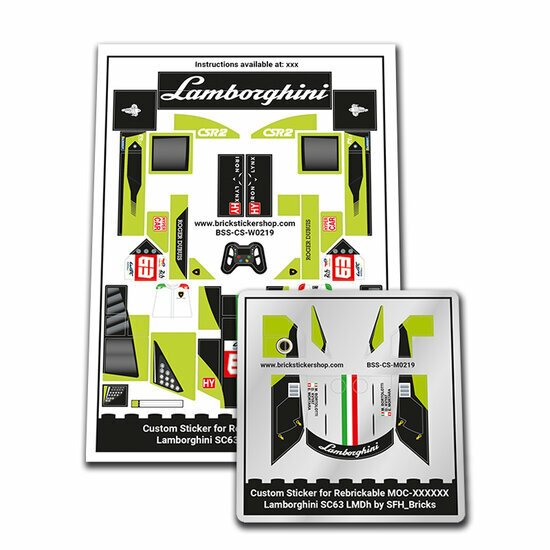 Custom Sticker - Lamborghini SC63 LMDh door SFH_Bricks