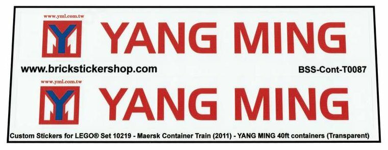 Custom Sticker - Container YANG MING 40ft