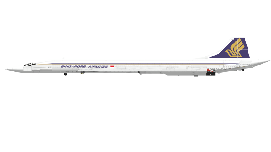 Alternatieve Sticker voor Set 10318 - Concorde (Versie 10, Singapore Airlines)