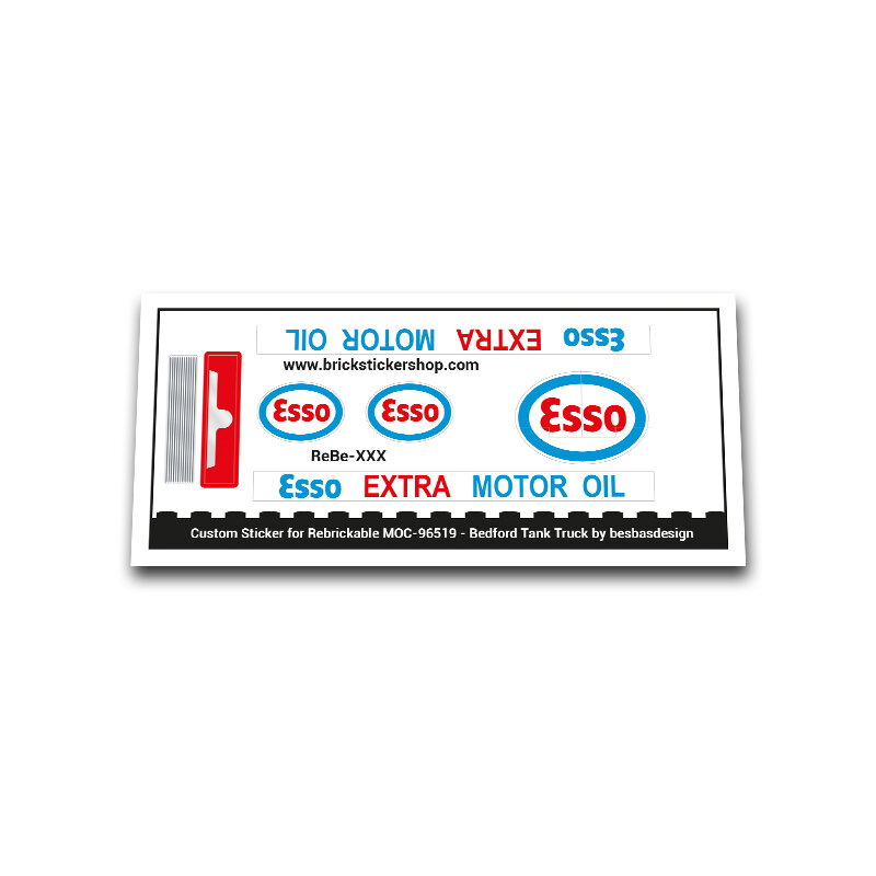 Custom Sticker for Rebrickable MOC-96519 - Bedford Tank Truck by besbasdesign