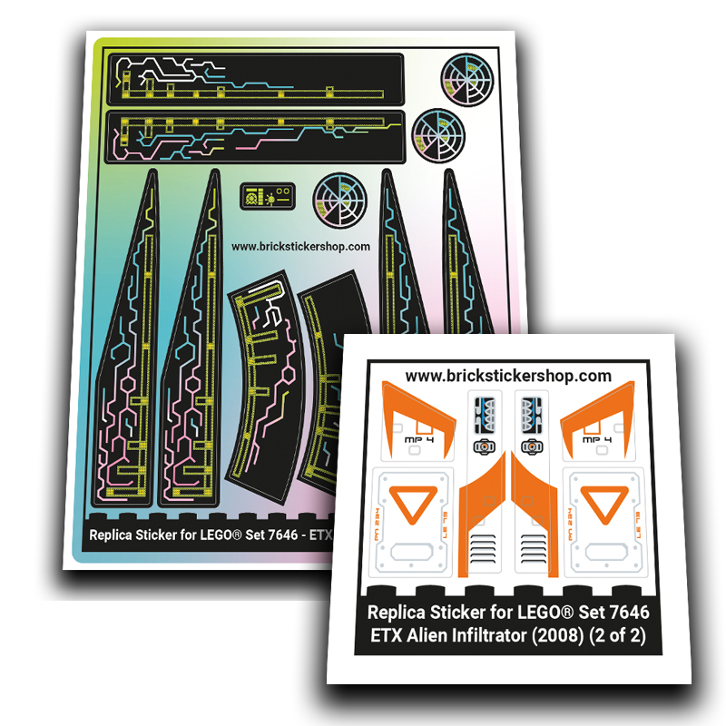 Replacement Sticker voor Set 7646 - ETX Alien Infiltrator
