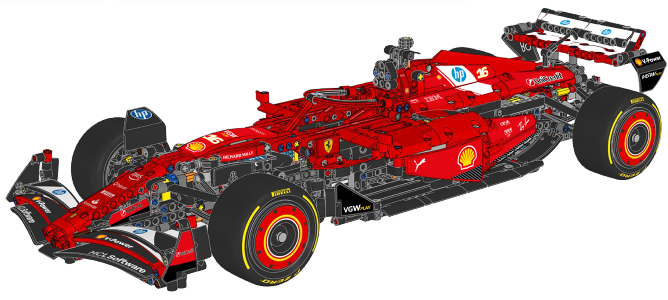 Alternative Sticker for Set 42207 - Ferrari SF-24 Car (Version 04, SF-25 livery)