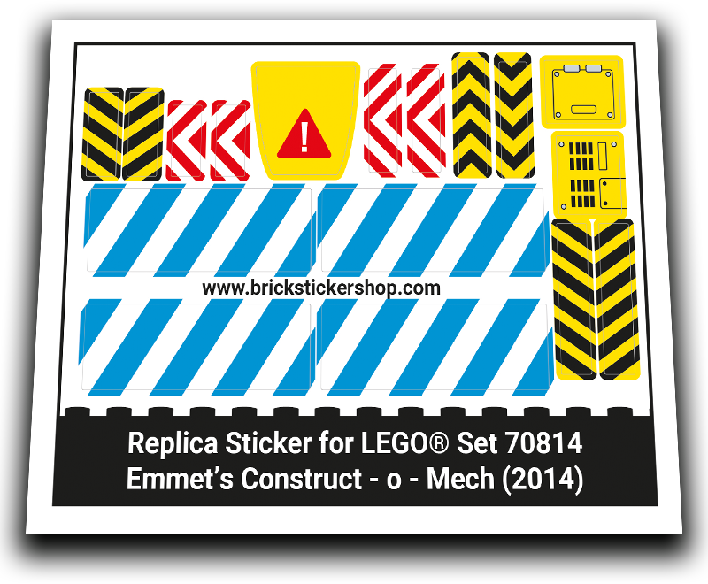 Replacement Sticker for Set 70814 - Emmet&#039;s Construct - o - Mech