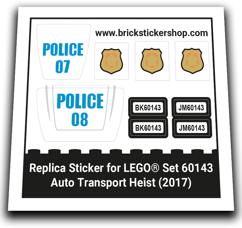 Replacement Sticker for Set 60143 - Auto Transport Heist