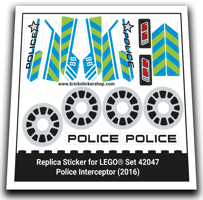 Replacement Sticker for Set 42047 - Police Interceptor