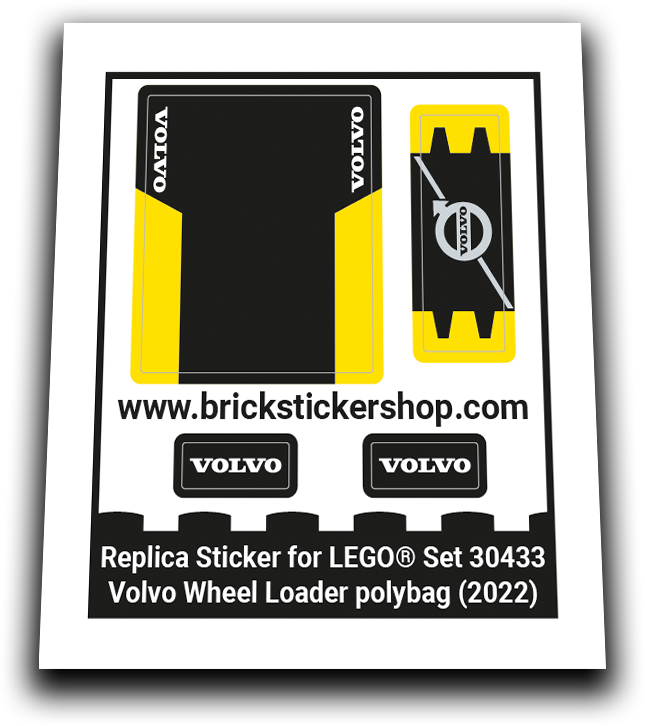 Replacement Sticker for Set 30433 - Volvo Wheel Loader polybag