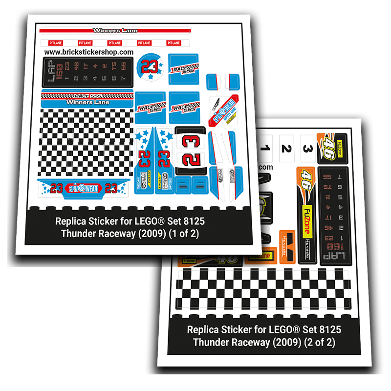 Replacement Sticker for Set 8125 - Thunder Raceway