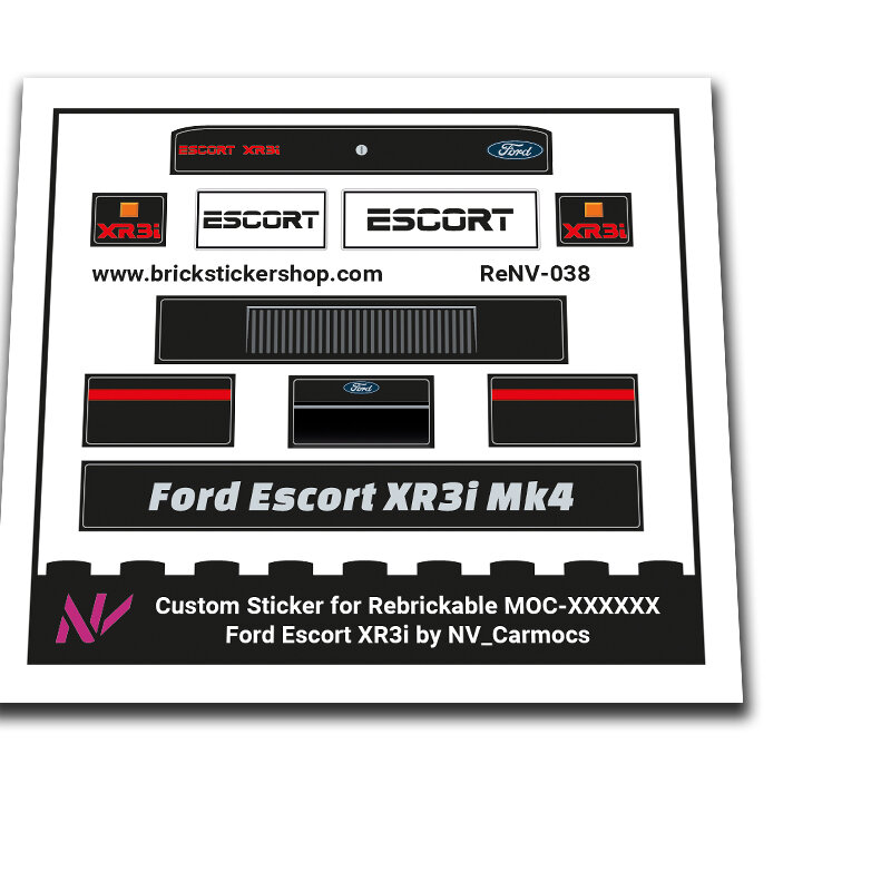 Custom Sticker -  Ford Escort XR3i by NV_Carmocs