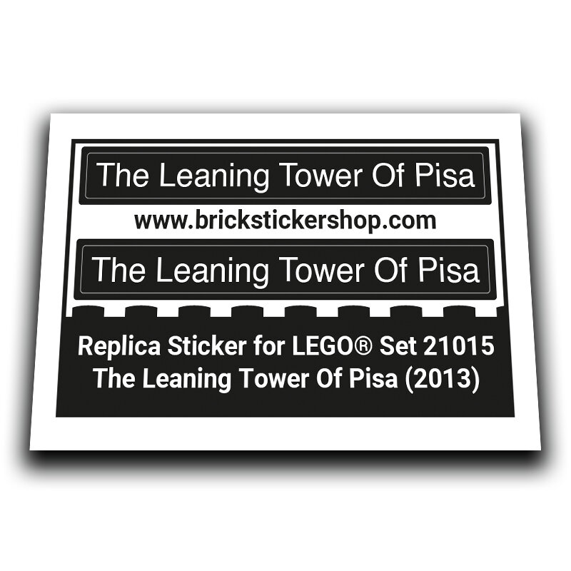 Replacement Sticker for Set 21015 - The Leaning Tower Of Pisa