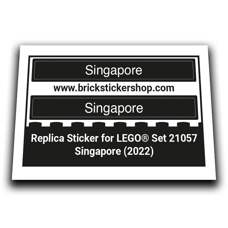 Replacement Sticker for Set 21057 - Singapore