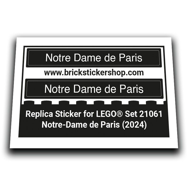Replacement Sticker for Set 21061 - Notre Dame de Paris